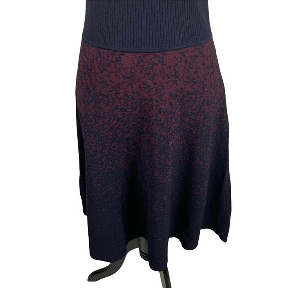 Ann Taylor Women's S Small Fit & Flare Knit Dress Ombre Slimming Sleeveless - Picture 3 of 8